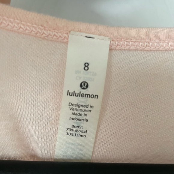 Blush Pink Lululemon Tank Top Size 8 - Picture 4 of 4